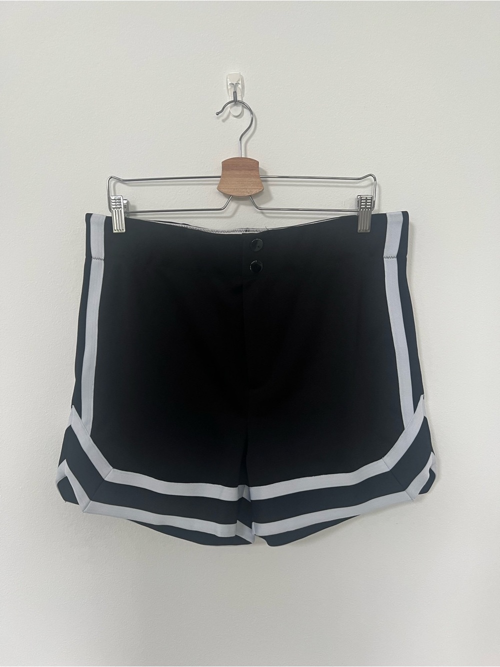 Bike Athletic Black Large Vintage Style Coach’s Shorts w/ White Contrast Stripes